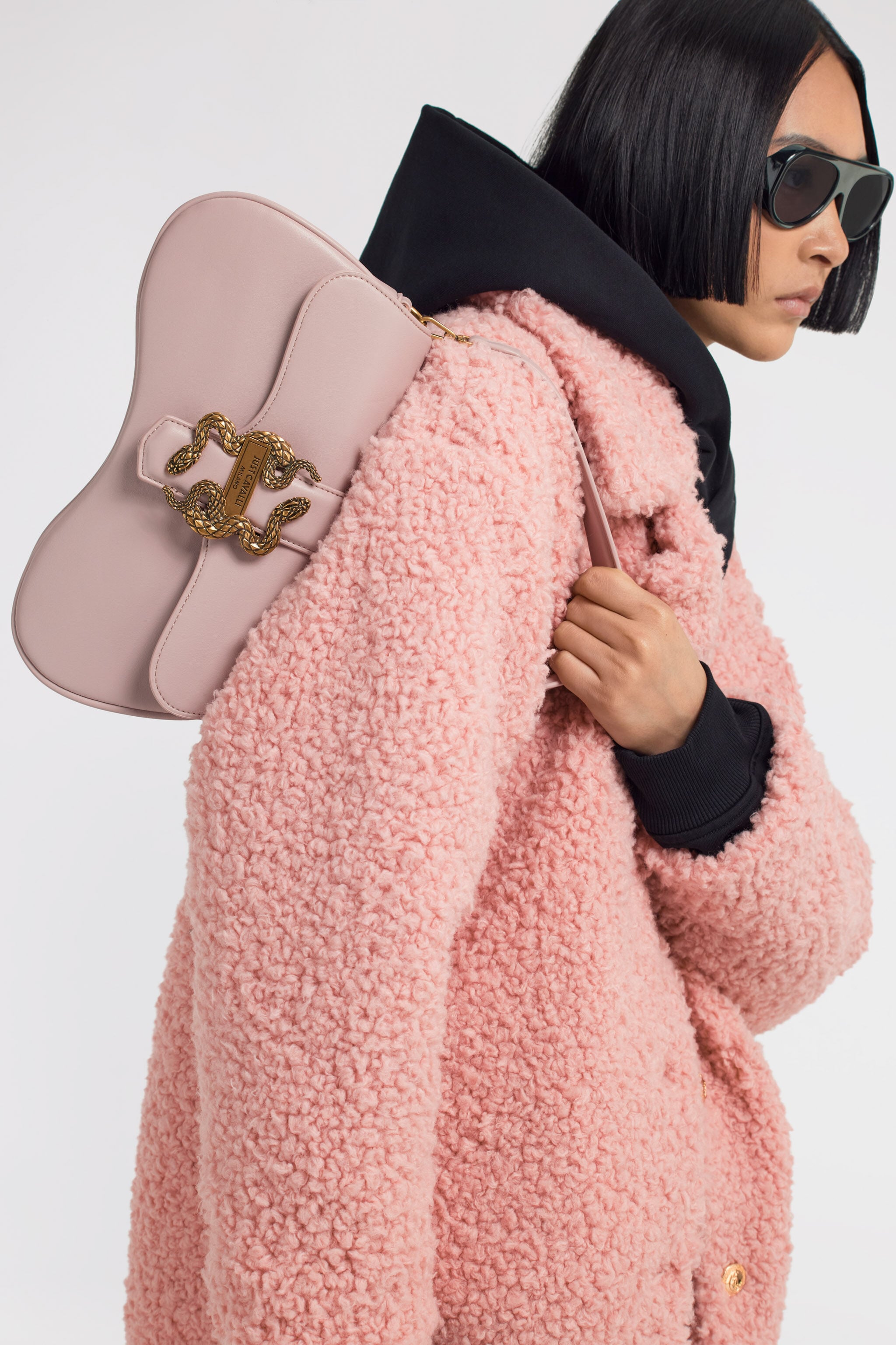 JC Just Cavalli Shoulder Bag Pink TFB030-TF395