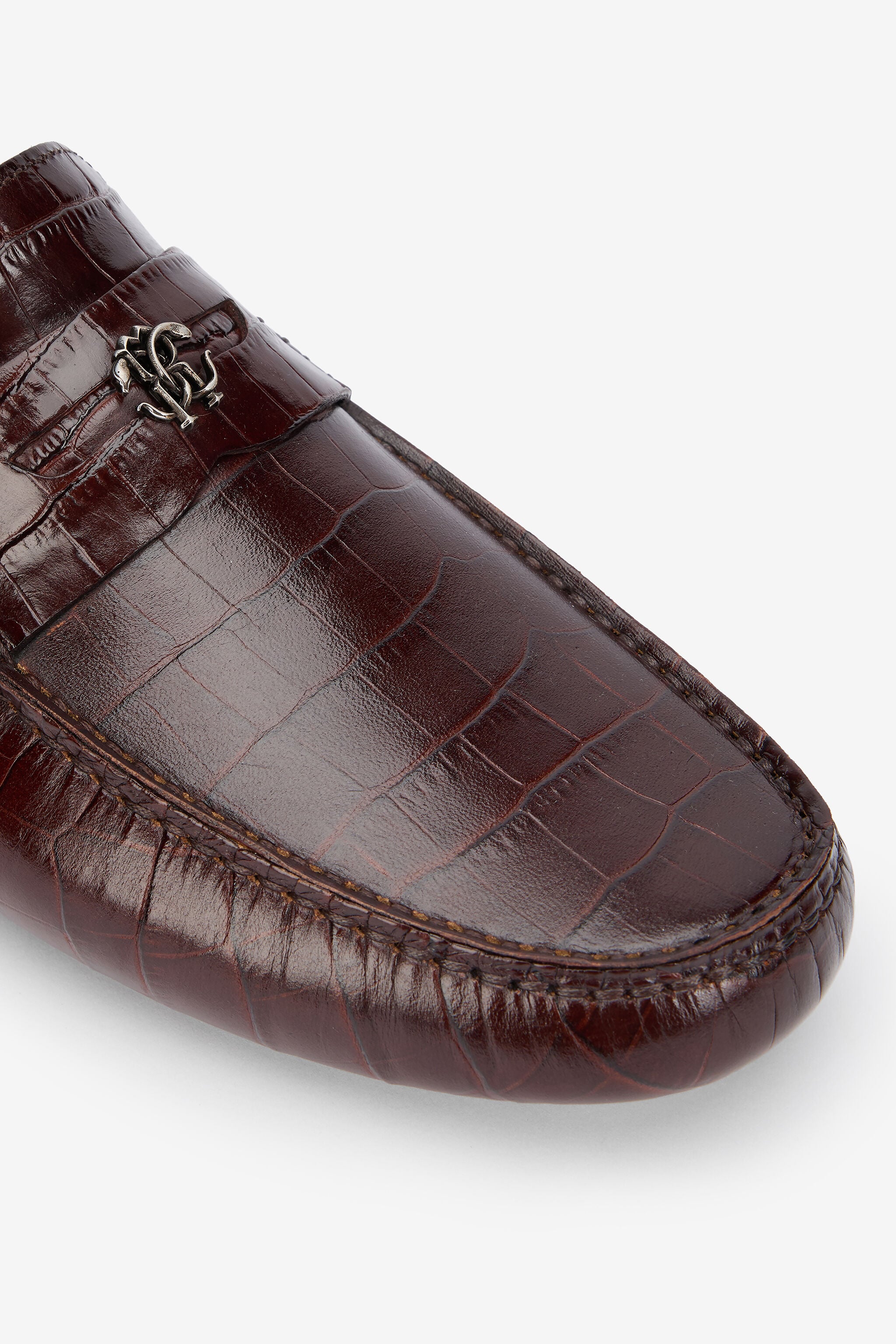 RC Mocassin Marron Imprimé Crocodile DARK BROWN QOS00A-PZ577