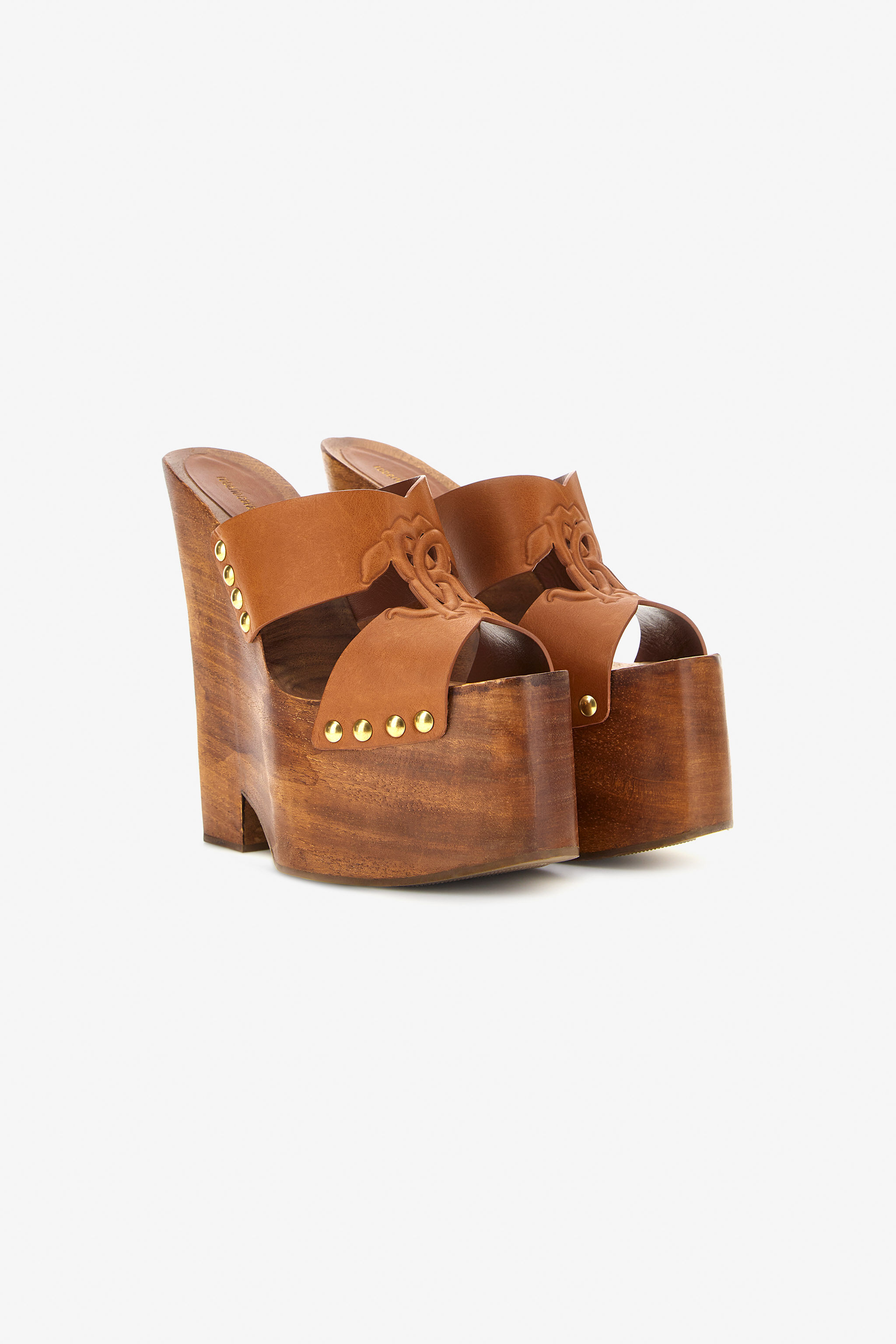 RC RC Monogram sandals RC RC Monogram sandals Brown SWS005-PZ899