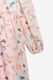 JU Robe En Soie Imprimé Autumn Dream BABY PINK TJT10E-2NH91