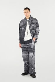 RC Overshirt Aus Denim Mit Used-Effekt Schwarz VNJ777-4NP69