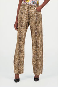 RC Baby Jaguar Print Flare Pants BROWN WQJ200-DAR31