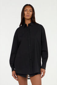 JC Langarmhemd in Unifarbe BLACK VFT232-VF379