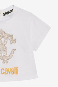 JU Embroidered Logo T-Shirt WHITE XJT61O-JD017