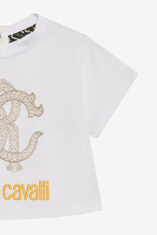 JU Embroidered Logo T-Shirt WHITE XJT61O-JD017