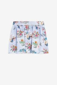JU Falda plisada con estampados Jaguar y Flower Morado QJT305-6DF63