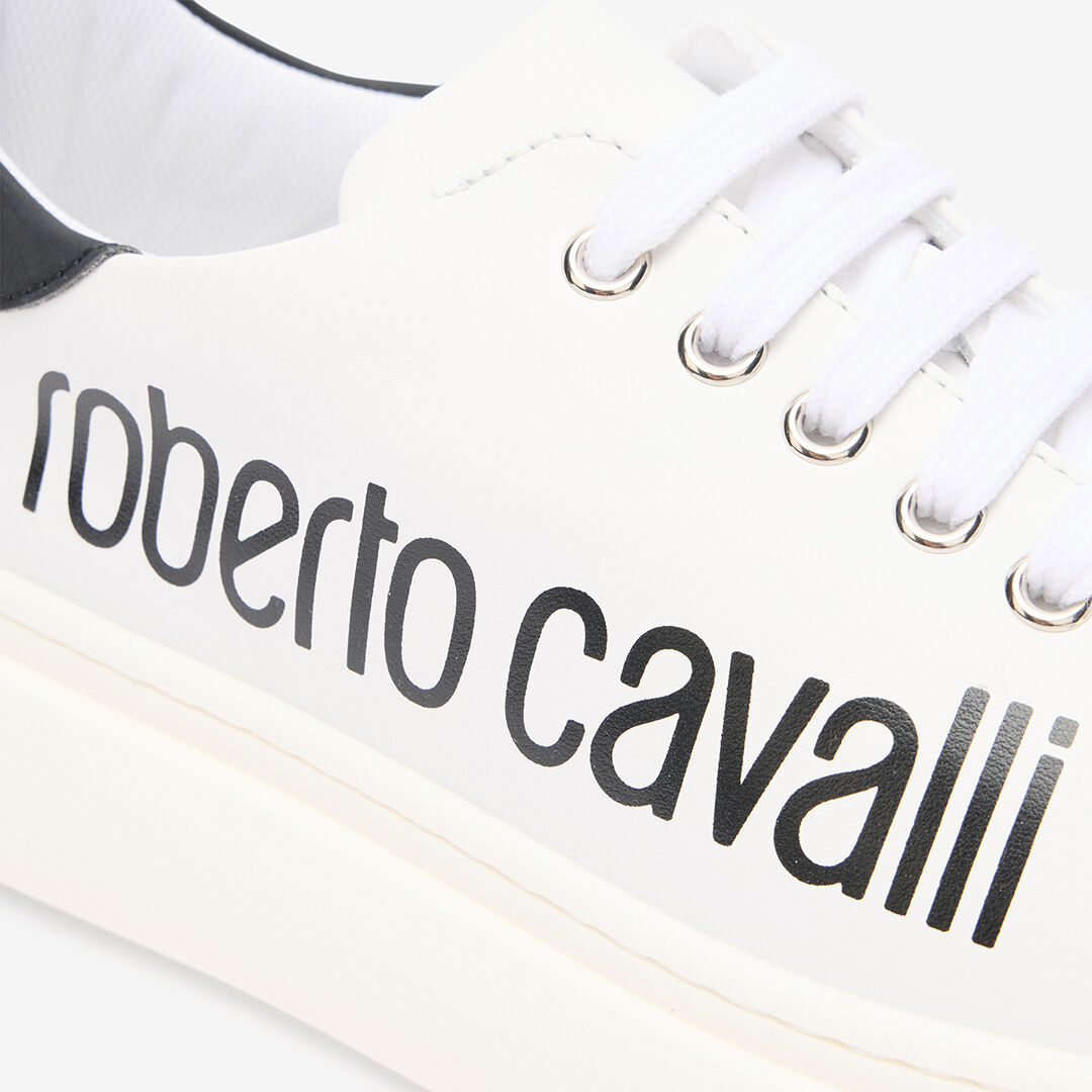 RC White Sneaker With Logo Print RC White Sneaker With Logo Print WHITE/BLACK QOS01I-PZO16