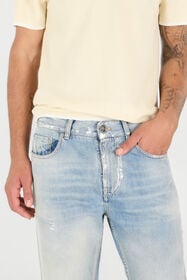 RC Light Wash Jeans with Monogram RC Blue UMJ215-VT001