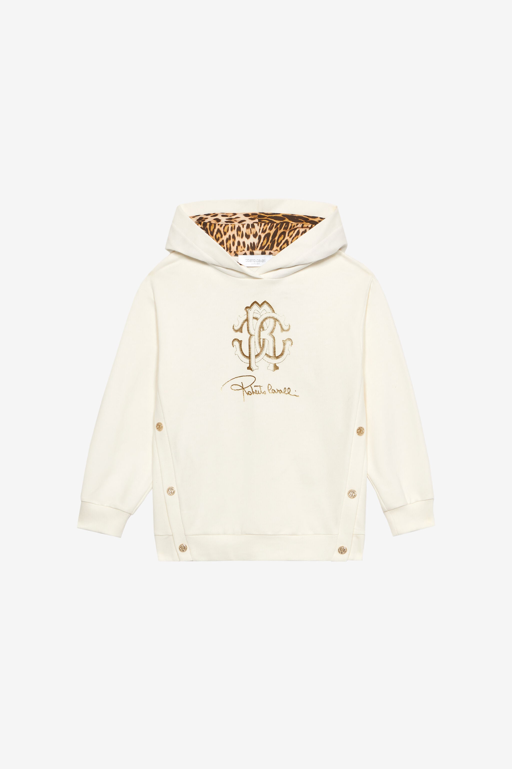 JU Jaguar Skin Hooded Sweatshirt JU Jaguar Skin Hooded Sweatshirt White UJT69D-CF050
