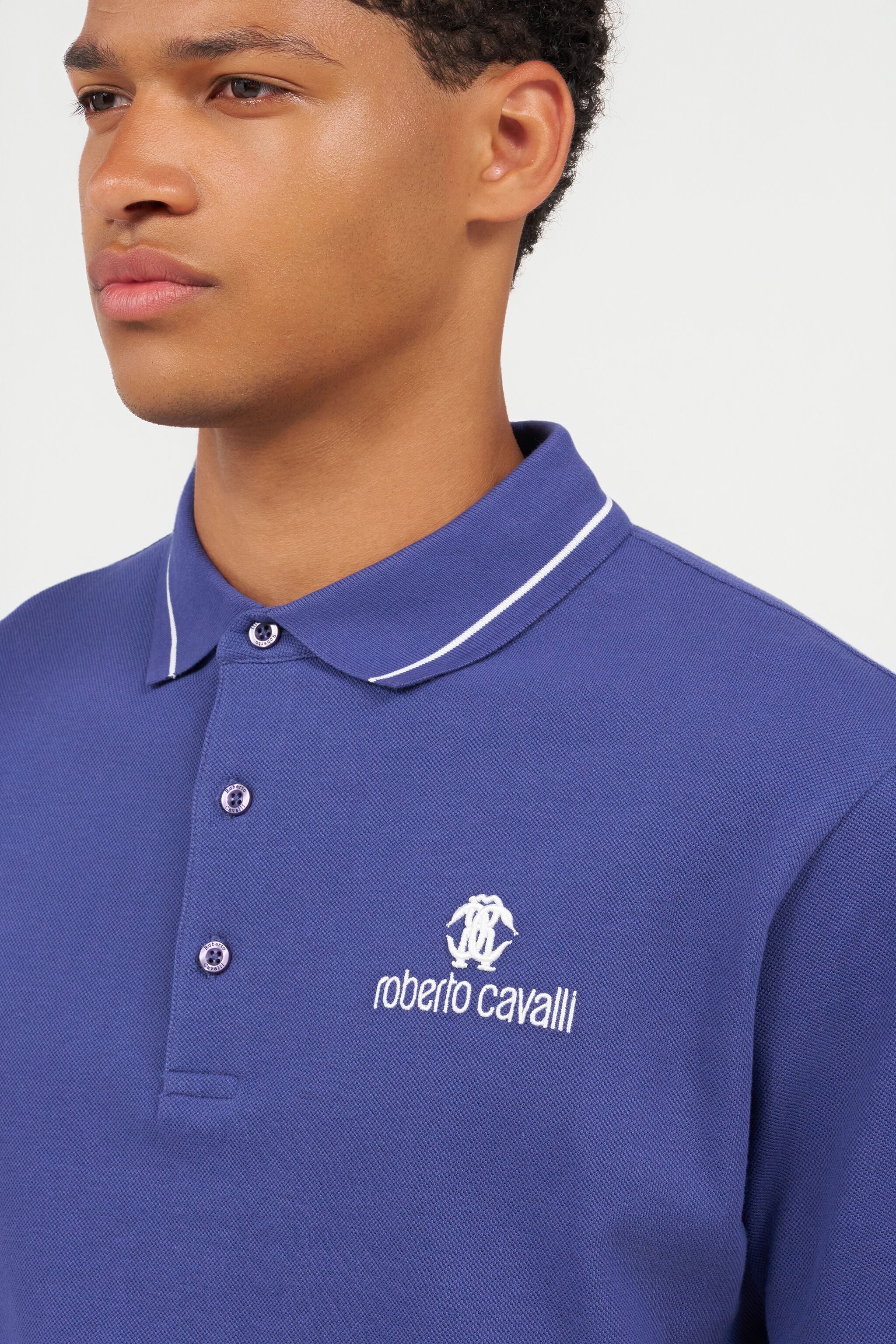 RC Blue Polo Shirt With Logo RC Blue Polo Shirt With Logo Navy QOT64B-KB001