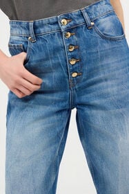 JC Jean Cropped Avec Logo Au Dos Bleu clair UFJ007-UF134