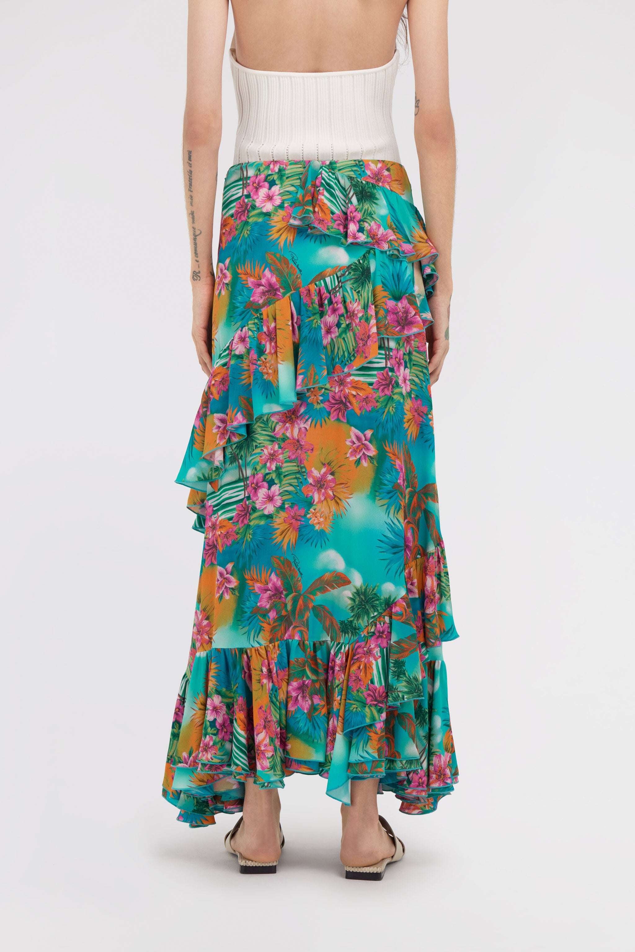 RC Hawaii Print Long Skirt RC Hawaii Print Long Skirt Light blue SKT301-7HI84
