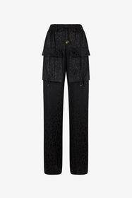 JC Pantaloni Stampa Jaguar Skin Monocromatica Nero UFT087-UF126