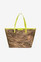 JC Shopper-Tasche Mit Animal-Motiv Und Pochette JC Shopper-Tasche Mit Animal-Motiv Und Pochette Hellbraun UFB119-UF488