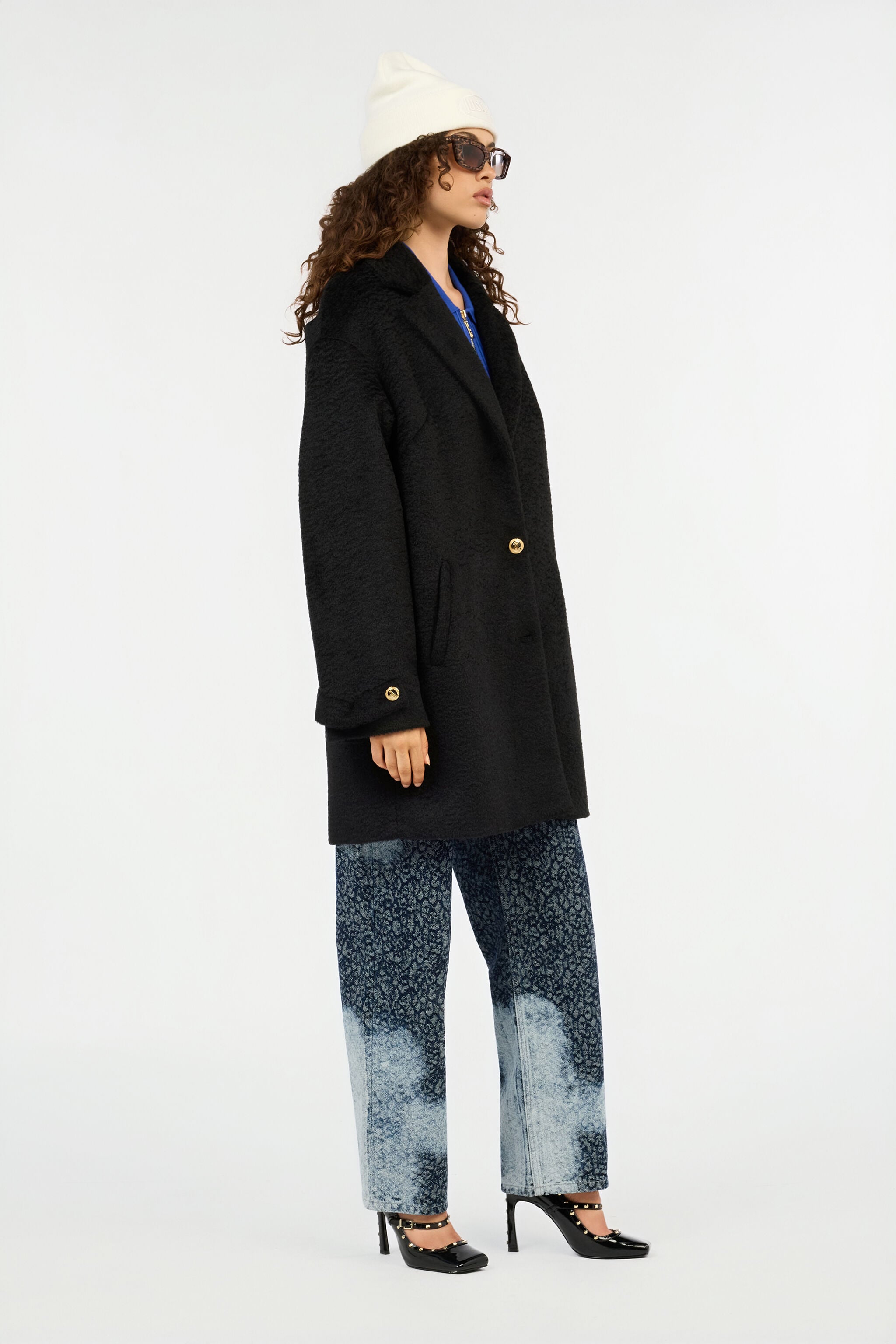 JC Black Coat with Gold Buttons JC Black Coat with Gold Buttons BLACK VFT320-VF470