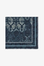 RC Shawl with Brocade Print Dark blue TALR27-IR044