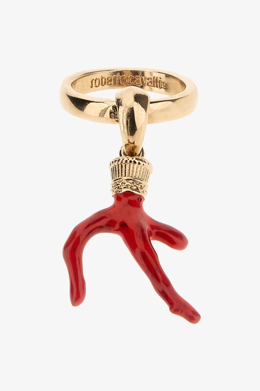 RC Bague Avec Charm Corail RC Bague Avec Charm Corail Rouge SWG023-AM021