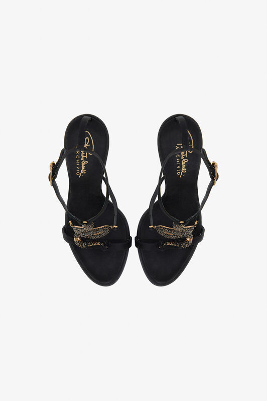 RC Snake-Embellished Sandals Black TKS110-FL113