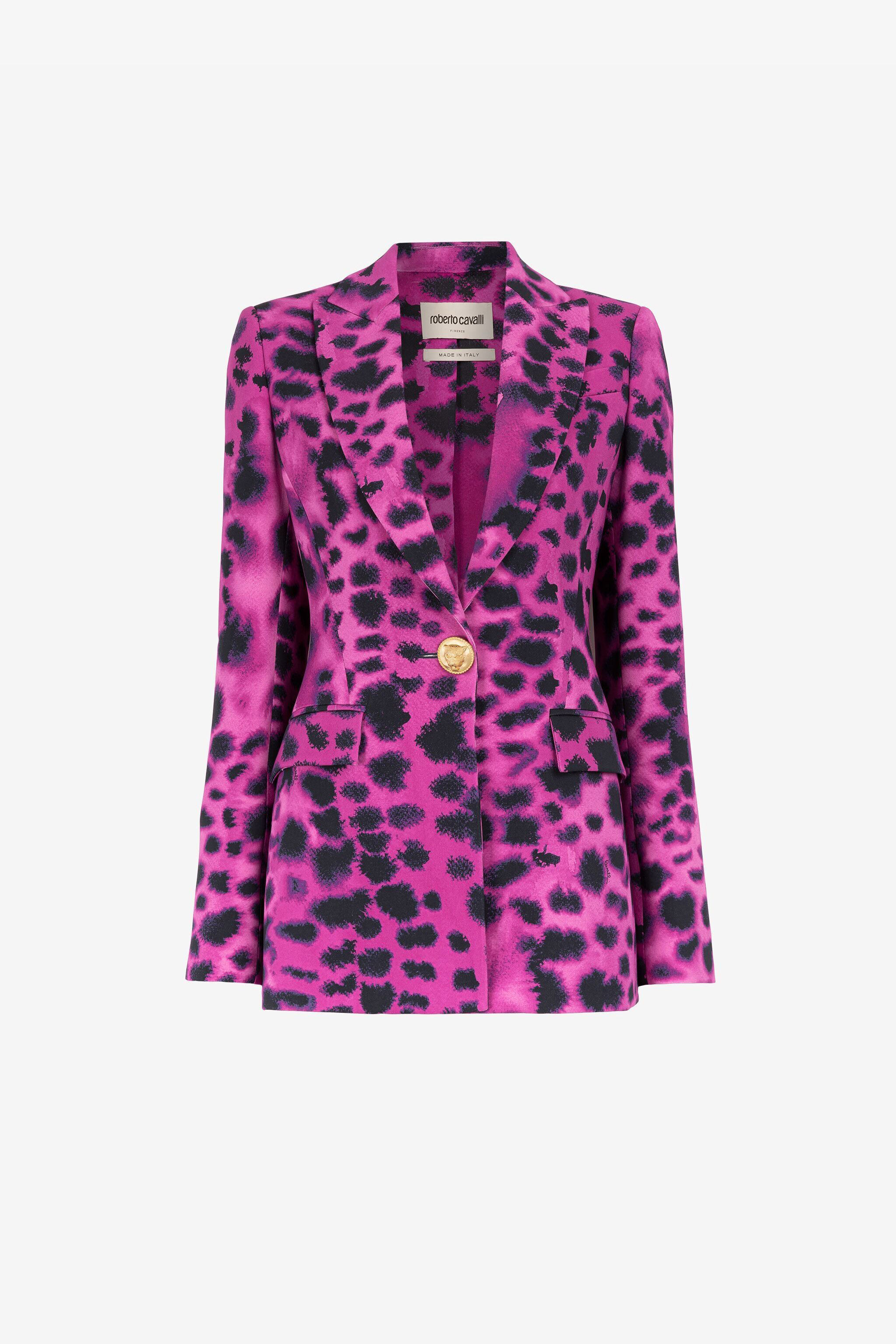 RC Einreihiger Blazer mit Murena-Print RC Einreihiger Blazer mit Murena-Print Lila QKT401-7OF49