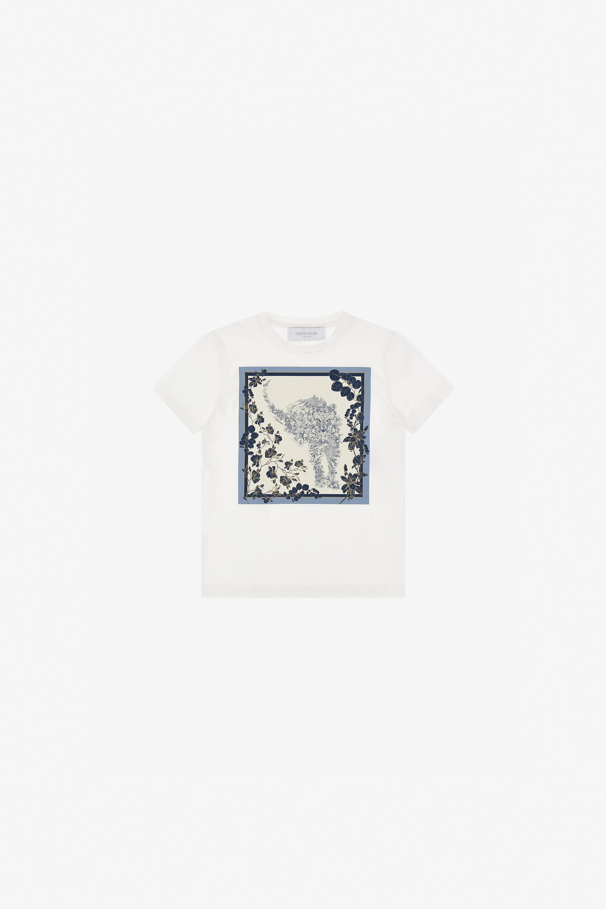 JU T-Shirt Mit Print Danza Floreale Und Jaguar JU T-Shirt Mit Print Danza Floreale Und Jaguar MILKY WHITE TJT64G-JD001