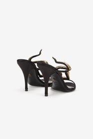 RC Leather sandals with jewel snake detail RC Leather sandals with jewel snake detail BLACK XWS011-FL113