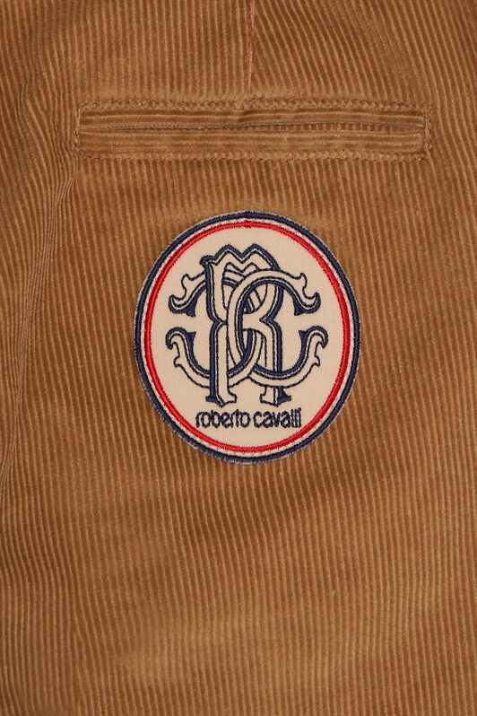 JU Corduroy Trousers with Monogram RC JU Corduroy Trousers with Monogram RC BEIGE HAZELNUT VJT20K-VL006