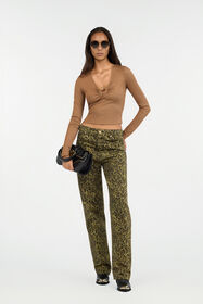 JC Bronze Lurex Crop Top With Ring Detail BRUNETTE VFT212-VF335