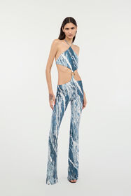 RC Rubane-Print Jumpsuit Dark blue UKT104-LNN22