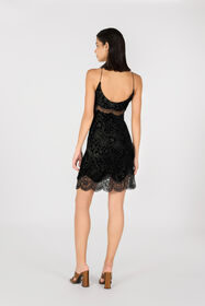 RC Mini dress with lace BLACK TWT119-VUN25