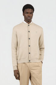 RC Cardigan Beige con Monogram RC Ricamato BEIGE SOM90A-AI006