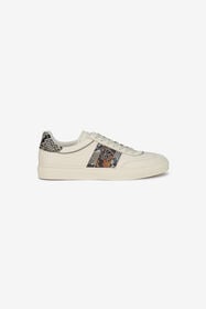 RC Sneakers in Leather with Python Print WHITE/BROWN SOS00N-PZ144