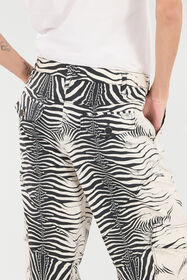 RC Stretch Cotton Pants With White Tigress Print Черный/Белый UKT211-3AN49