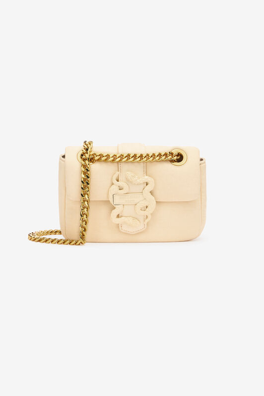JC Small Crossbody Bag With Mirror Snake Ivory UFB056-UF425