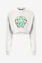 RC Sweat-Shirt Cropped Avec Monogramme Mirror Snake Gris VKT68A-CF007