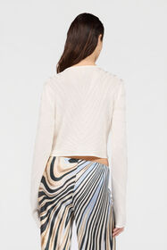 RC Knit Cardigan with Ray Motif BIANCO LATTE XQM901-MH012