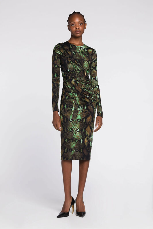 RC Rock Python-Print Dress NATURALE/MILITARE PKT106-LNE38