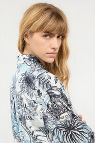 JC Camicia Con Stampa Jungle E Python Azzurro UFT143-UF209