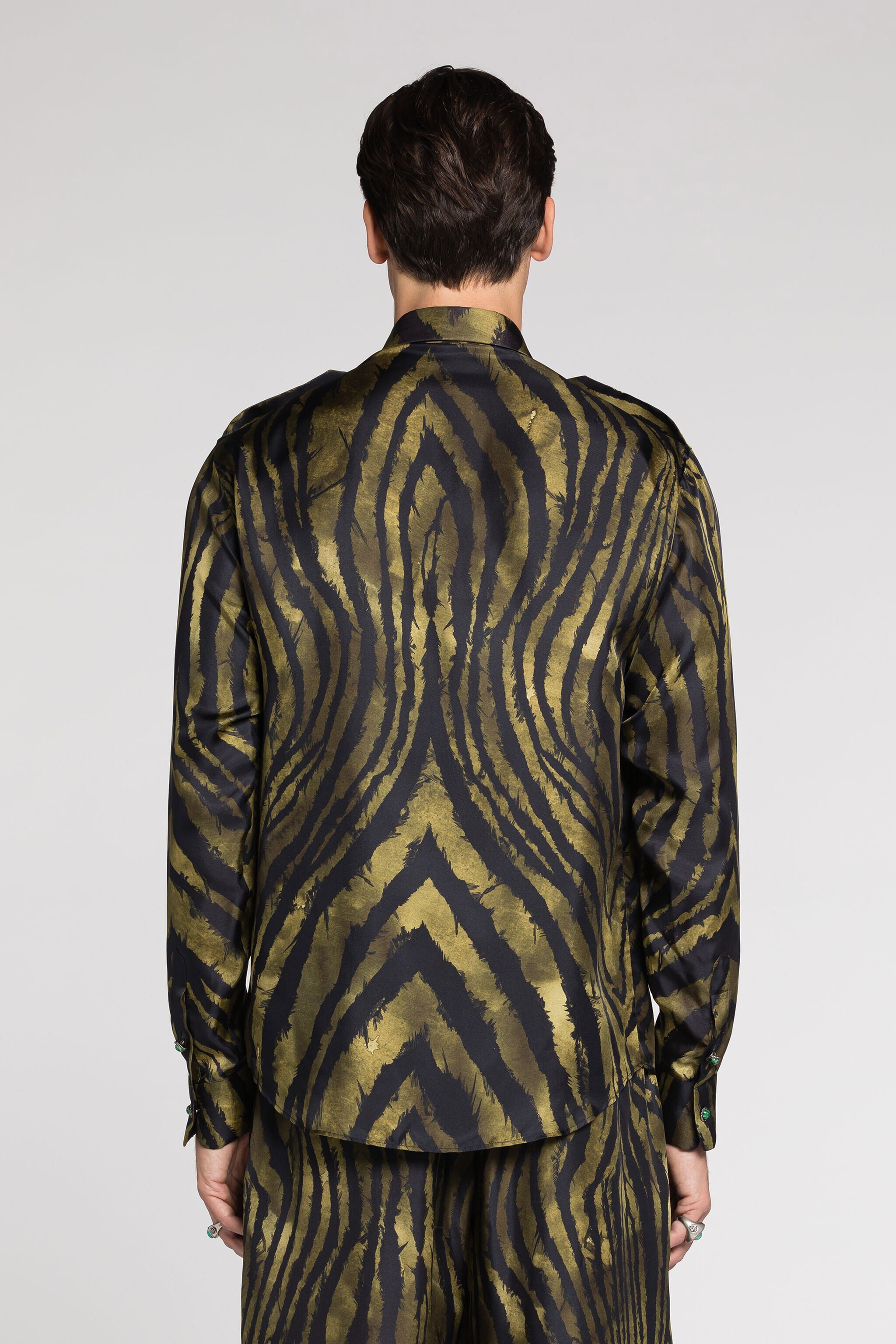 RC Freedom-Print Silk Shirt Dark green/Black RRT716-2N410