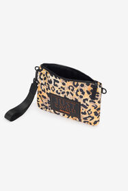 JC Pochette con stampa Leopard e laccio da polso Marron clair SFB010-SF341