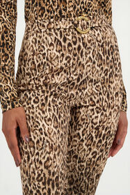 JC Leopard Print Trousers 700 BEIGE + 899 BLAC VFT146-VF225