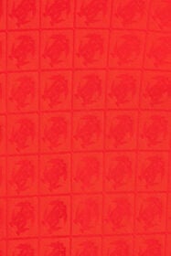 RC Long Skirt with Jacquard Monogram Print CORAL RED WQT306-RK010