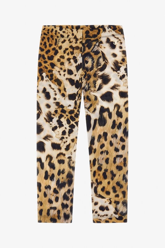 JU Pantalon à imprimé léopard JU Pantalon à imprimé léopard Marron clair TJT22G-JFM10