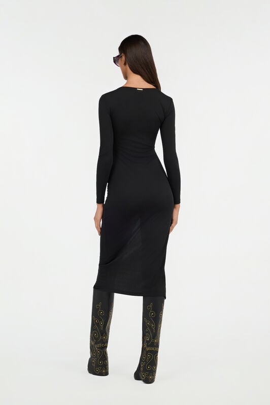 JC Abito Midi Nero Arricciato JC Abito Midi Nero Arricciato BLACK VFT281-VF431