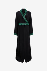 RC Silk Maxi Dress with Embellished Detail NERO/VERDE VWR197-SY001