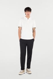 RC Polo With Jaguar Skin Details White VRT64A-KB002