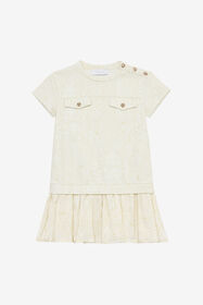 JU Cheetah-Print Dress White UJT10H-5OO35