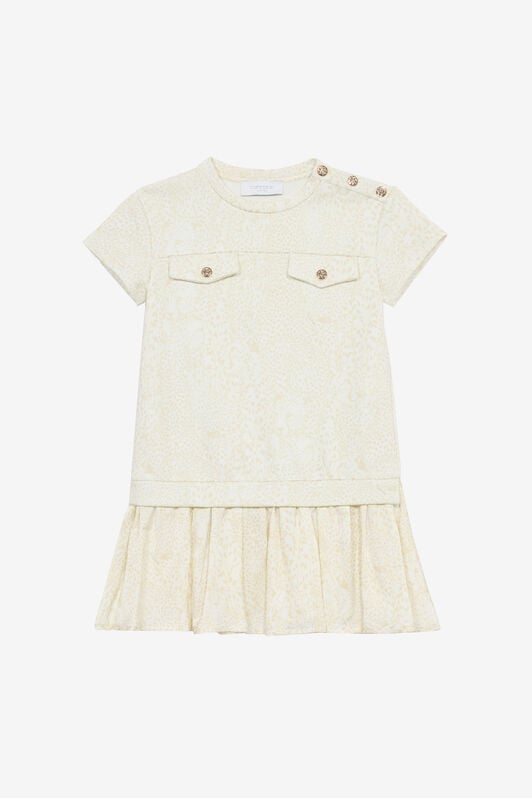 JU Robe À Imprimé Guépards JU Robe À Imprimé Guépards Blanc UJT10H-5OO35