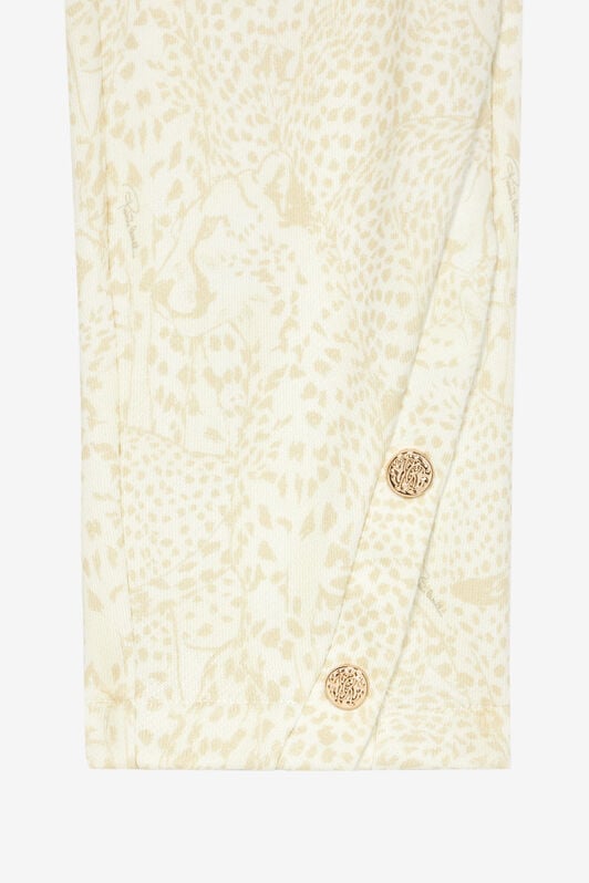 JU Cheetah-Print Sports Pants JU Cheetah-Print Sports Pants Ivory UJT23E-5OO35