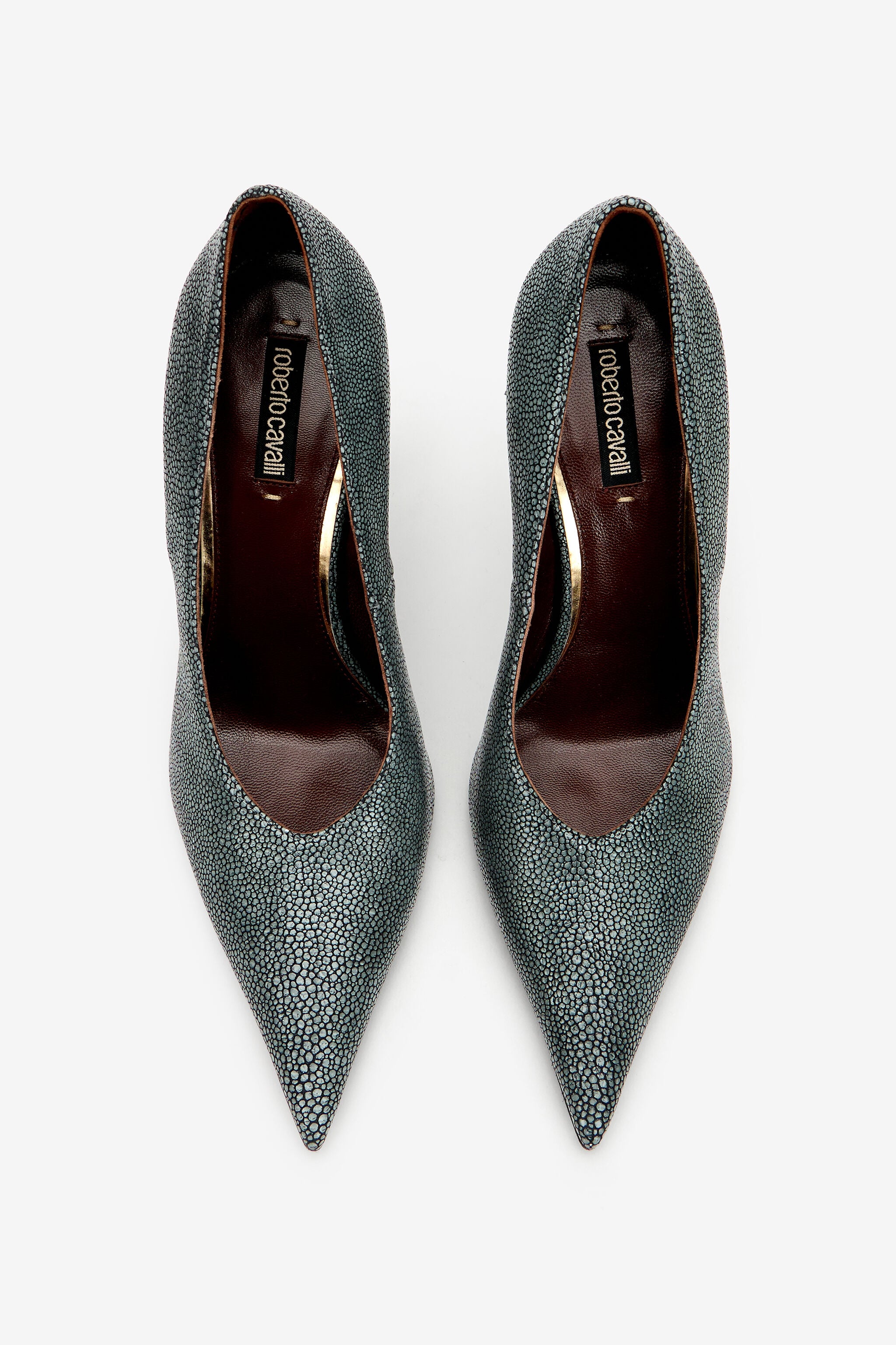 RC Pumps Serpentine in Leather OCEAN BLUE WKS009-PZI07
