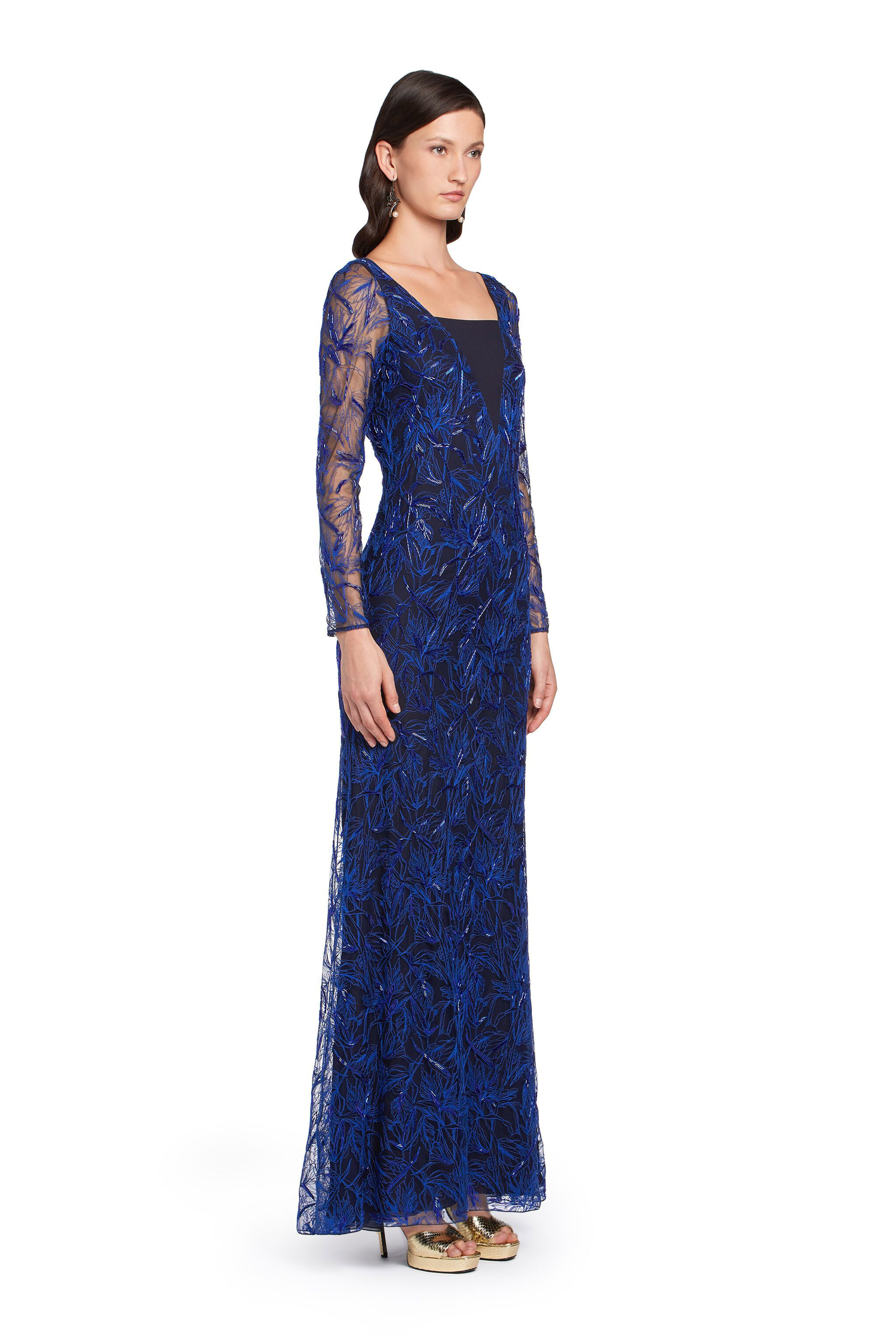 RC Blue layered lace gown RC Blue layered lace gown Blue HQR196-RP061